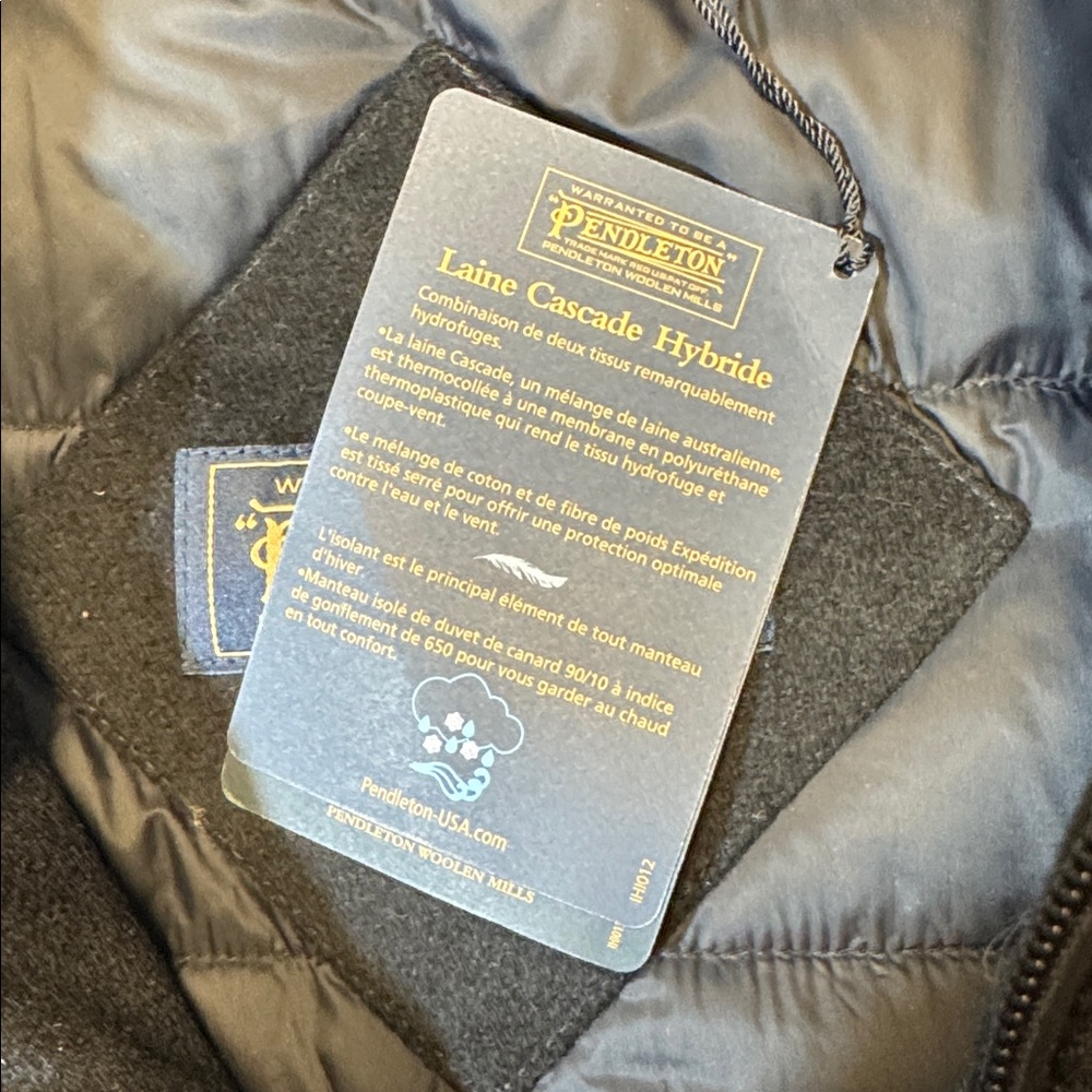 NEW Pendleton mens XL black Ontario down parka winter jacket hybrid NWT - Picture 5 of 9